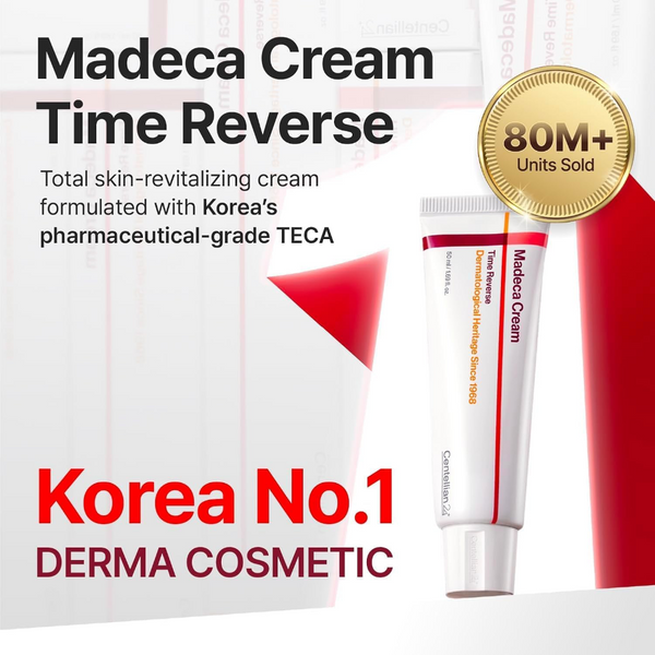 Madeca Cream Time Reverse packaging with a tube and text on a white background