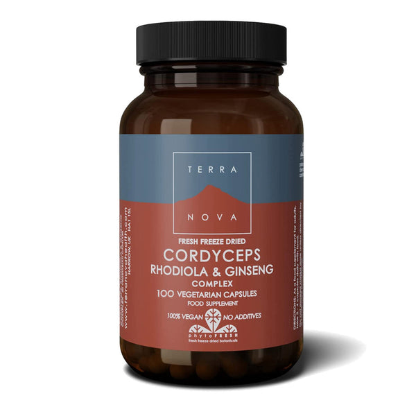 Terranova Cordyceps, Rhodiola & Ginseng Super-Blend Capsules 100 Capsules