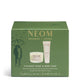 NEOM Wellbeing London Calming Home & Body Duo gift set in a textured olive green box, featuring a scented candle and a magnesium body butter tube.