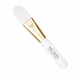 A white makeup brush with a gold ferrule and white bristles, featuring the brand name 'MZ SKIN' printed on the handle, set against a plain white background.