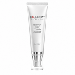 A white squeeze tube of Colecim Professional Recovery Night Complex with a clear cap, centered on a plain white background.