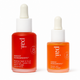 Two dropper bottles of Pai Rosehip Rescinate facial oil in red and orange shades, shown on a clean white background.