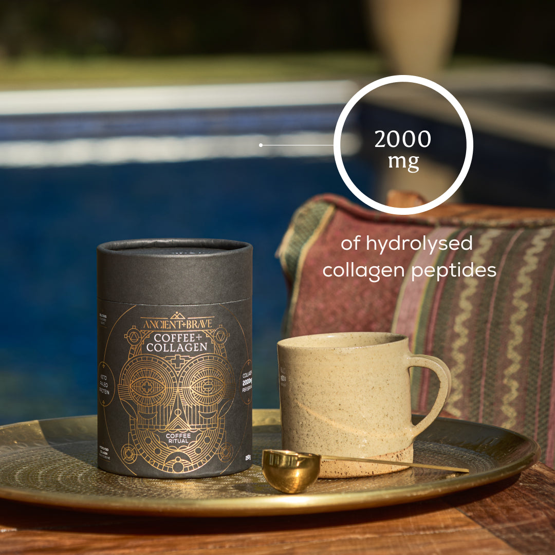 Ancient + Brave Coffee + Collagen Supplements Tub