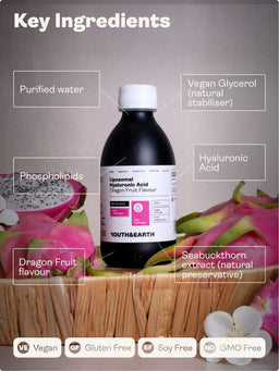 Youth & Earth Liposomal Hyaluronic Acid Dragon Fruit Flavour 250ml