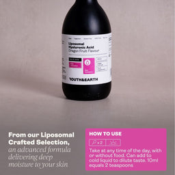 Youth & Earth Liposomal Hyaluronic Acid Dragon Fruit Flavour 250ml