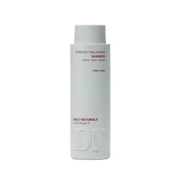 Shampoo bottle labeled 'Everyday Balancing Shampoo' by 'Daily Naturals' on a white background