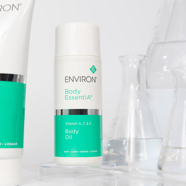 Environ Body Essentia body oil bottle on a white background