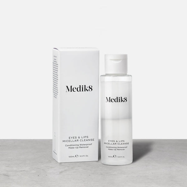 Medik8 Eyes & Lips Micellar Cleanse and packaging