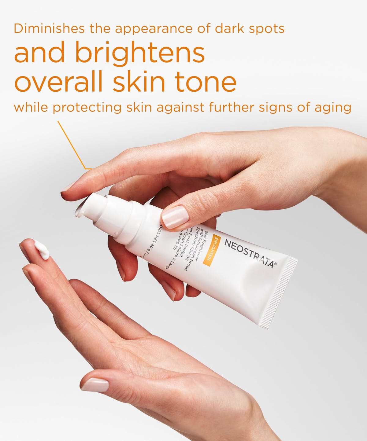 diminishes the appearance of dark spots and brightens overall skin tone wile protecting skin against further signs of ageing