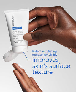 potent exfoliating moisturiser visibly improves skins surface texture