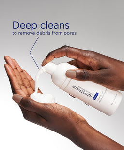 deep cleans to remove debris from pores