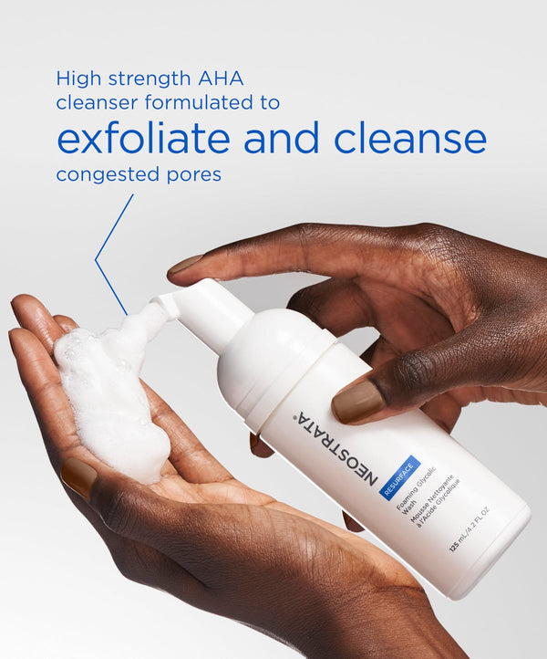 high strength AHA cleanser formulated to exfoliate and cleanse congested pores