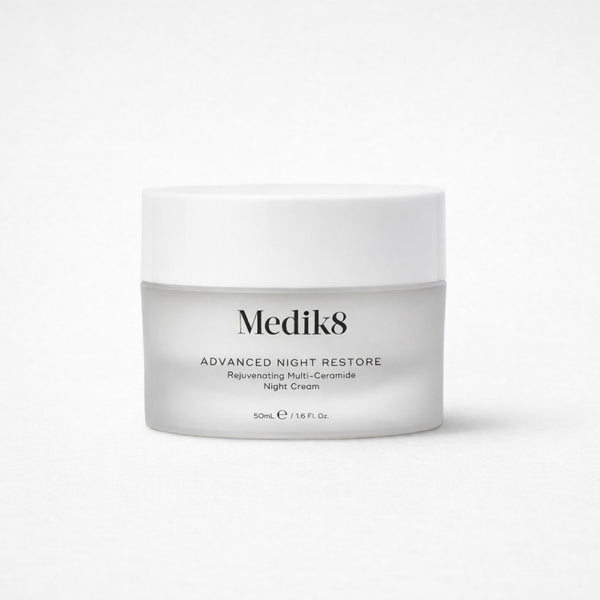 Medik8 Advanced Night Restore night cream jar on a white background