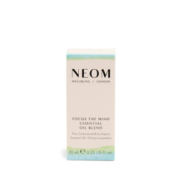 NEOM essential oil blend packaging on a white background