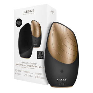 GESKE Sonic Thermo Facial Brush | 6 in 1 | Grey with box