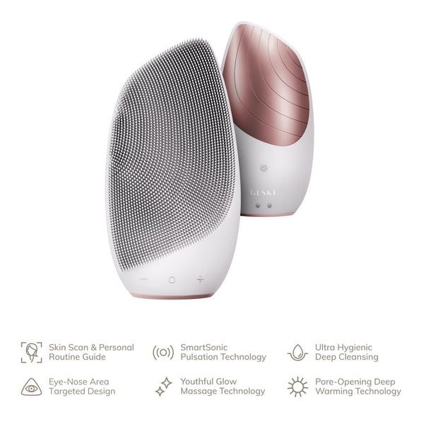GESKE Sonic Thermo Facial Brush | 6 in 1 Benefits