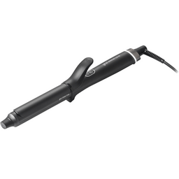 Black hair curling iron on a white background