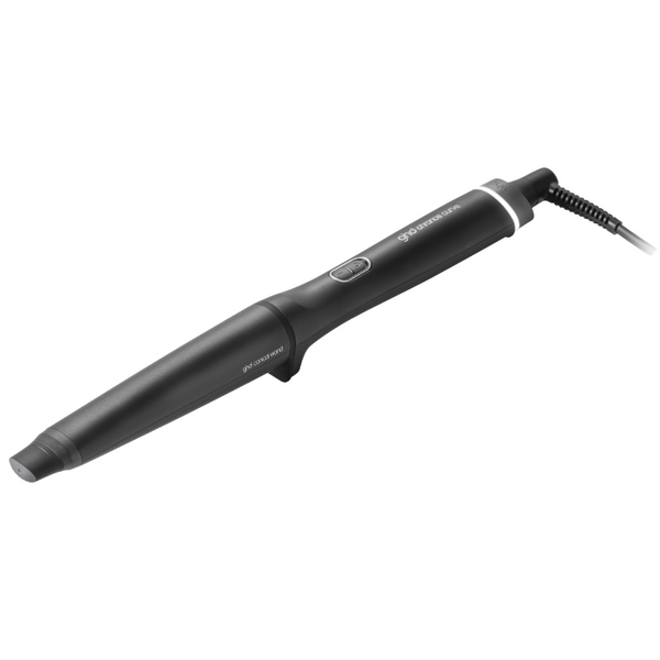 Black hair straightener on a white background