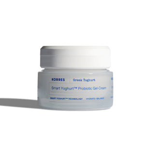 Korres Greek Yoghurt Probiotic Gel-Cream jar on a white background