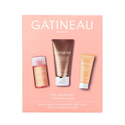 Gatineau Paris skincare products on a pink background