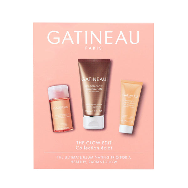 Gatineau Paris skincare products on a pink background