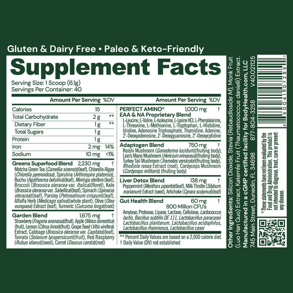 BodyHealth Greens 244g