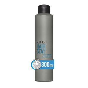 KMS Hair Stay hairspray bottle on a white background