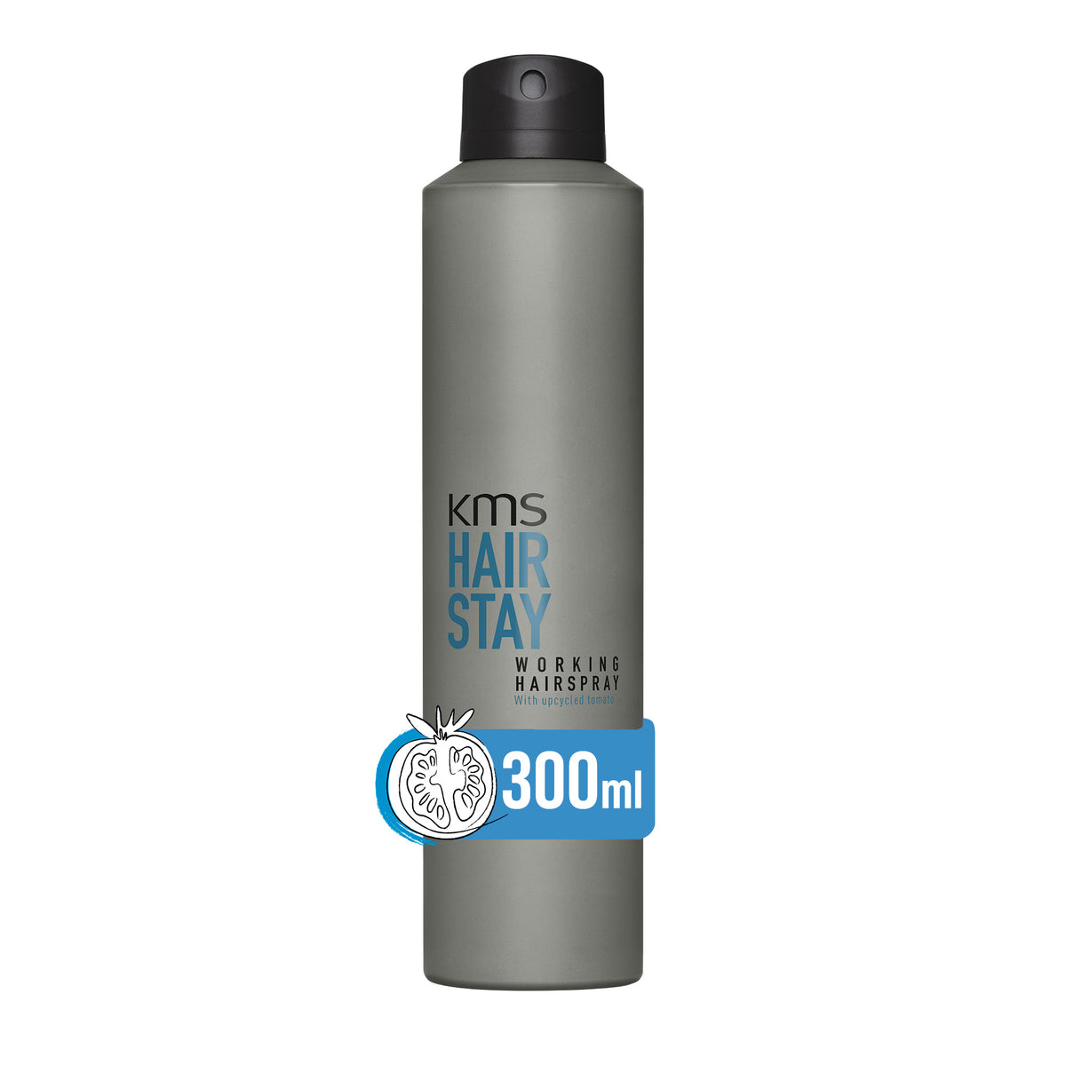 KMS Hair Stay hairspray bottle on a white background