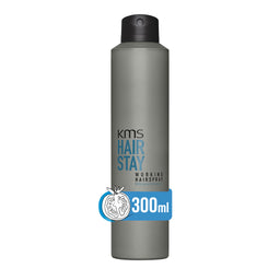 KMS Hair Stay hairspray bottle on a white background