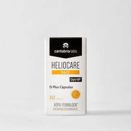 Heliocare 360 Opti-D Plus Capsulas packaging on a white background