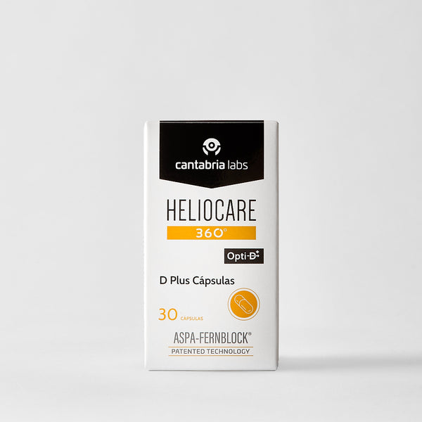 Heliocare 360 Opti-D Plus Capsulas packaging on a white background