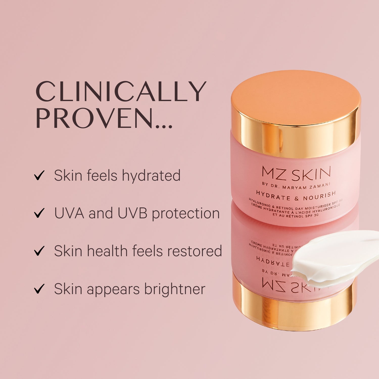 MZ SKIN Hydrate & Nourish Age Defence Retinol Day Moisturiser SPF