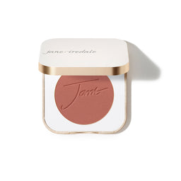 Jane Iredale blush in a compact case on a white background
