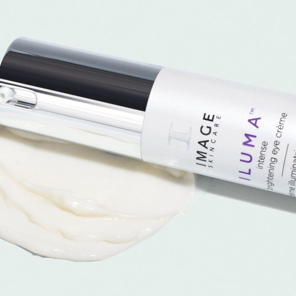 Image Skincare Iluma Intense Brightening Eye Creme tube with the crème poured out