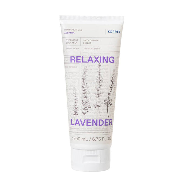 KORRES Overnight Body Milk Relaxing Lavender 200ml tube
