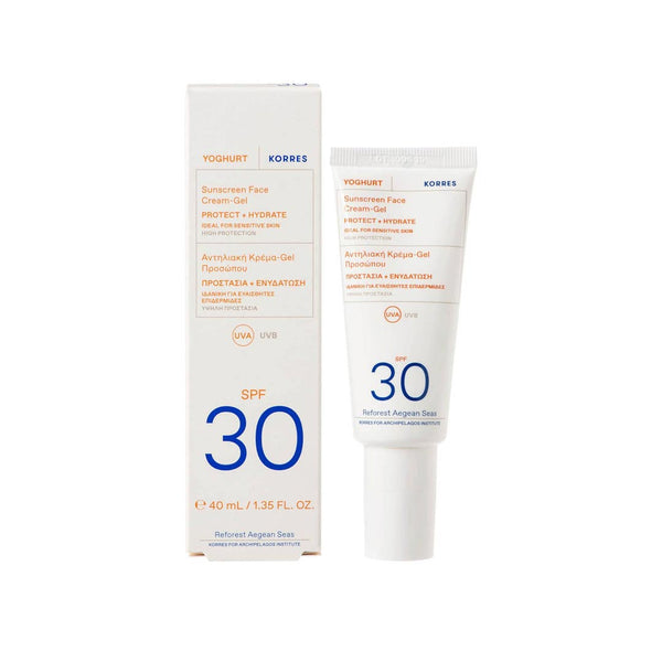 KORRES Yoghurt Face Sunscreen SPF30 40ml and packaging
