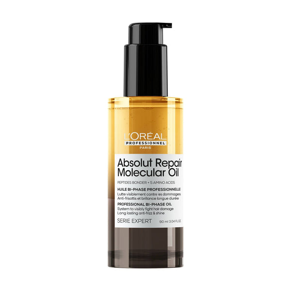L'Oreal Professionnel Absolut Repair Molecular Oil bottle on a white background
