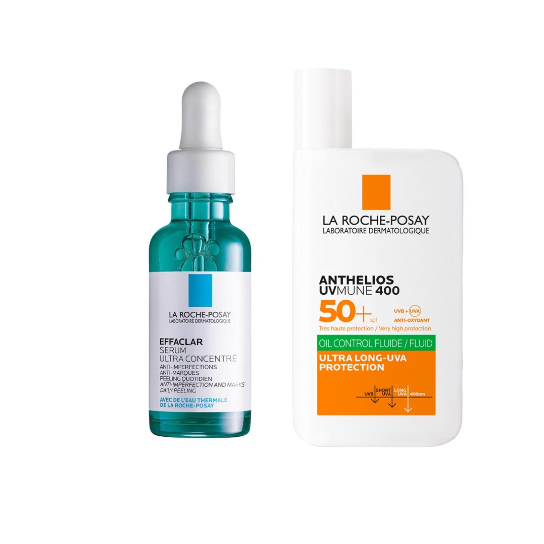La Roche-Posay Anti-Blemish & Anti-Age Kit: Effaclar Decongesting Mult ...