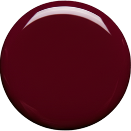 A glossy, deep burgundy circular color swatch on a solid white background.