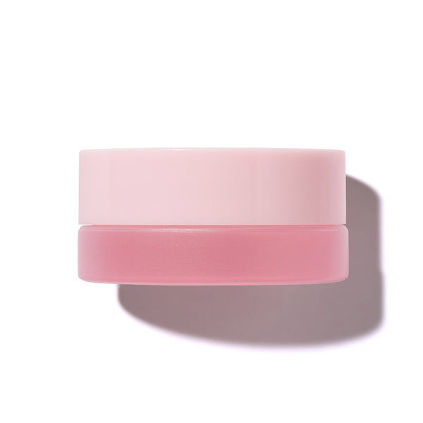 Pink cosmetic container on a white background