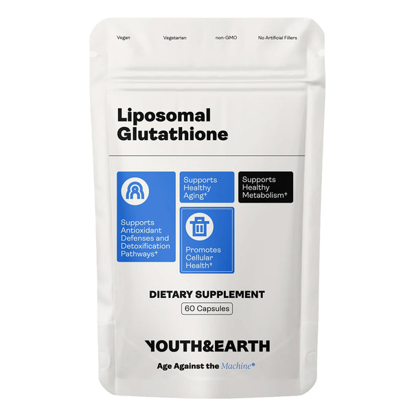 Youth & Earth Liposomal Glutathione 375mg 60 Capsules
