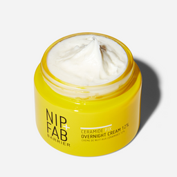 Nip+Fab Ceramide Fix Overnight Cream tub with an open lid