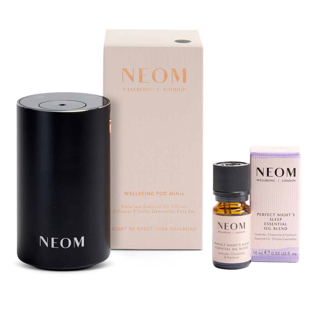 NEOM Wellbeing Pod Mini+ Waterless Essential Oil Diffuser - Black and ...