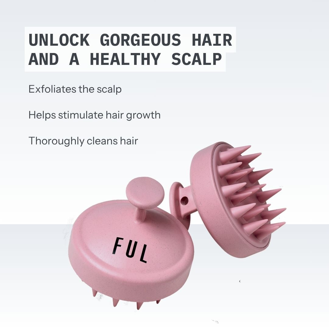 FUL Scalp Massager Shampoo Brush - Pink