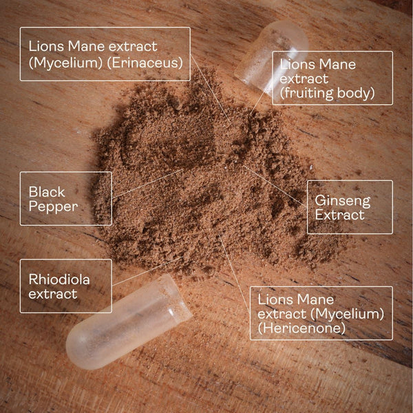 Youth & Earth Lion's Mane+ Nerve Growth Factor 500mg 60 Capsules