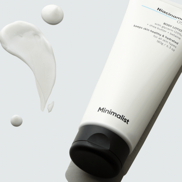 Minimalist Niacinamide 05% Body Lotion and texture