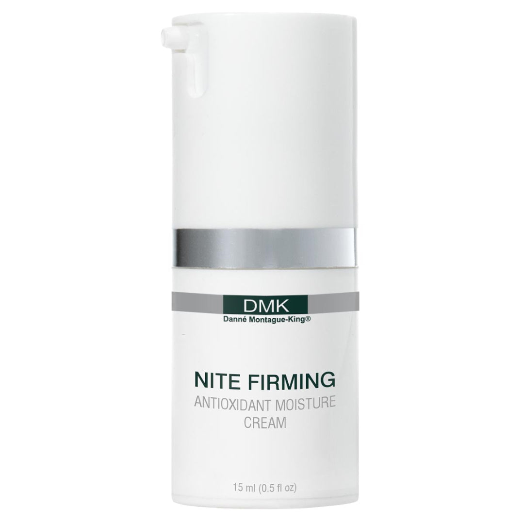 DMK Nite Firming Antioxidant Moisture Cream bottle on a white background