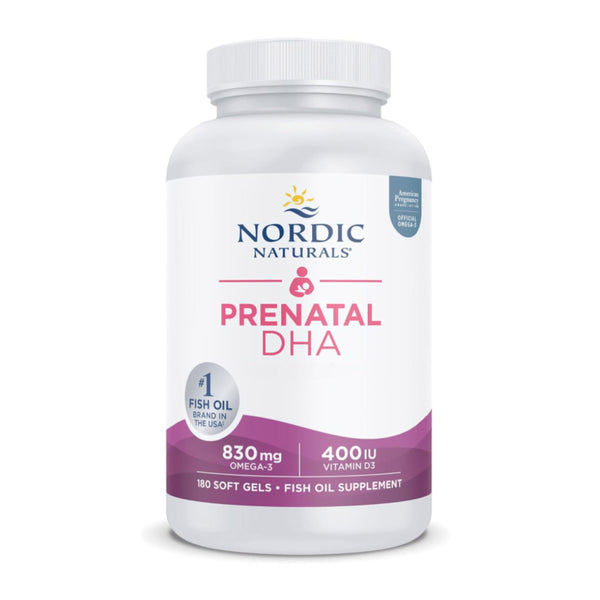 Nordic Naturals Prenatal DHA 830mg Omega-3 + 400 IU D3 90 Softgels
