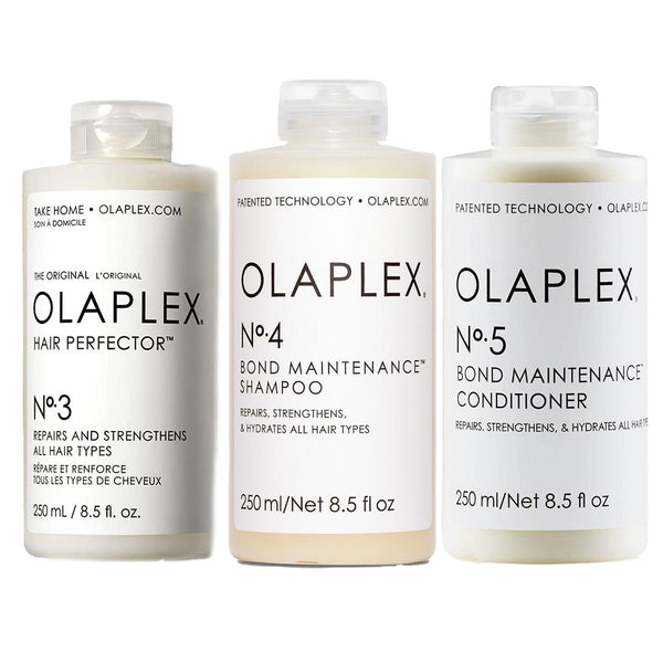 Olaplex No.3 Hair Perfector, No.4 Bond Maintenance Shampoo & No.5 Conditioner Trio 250ml