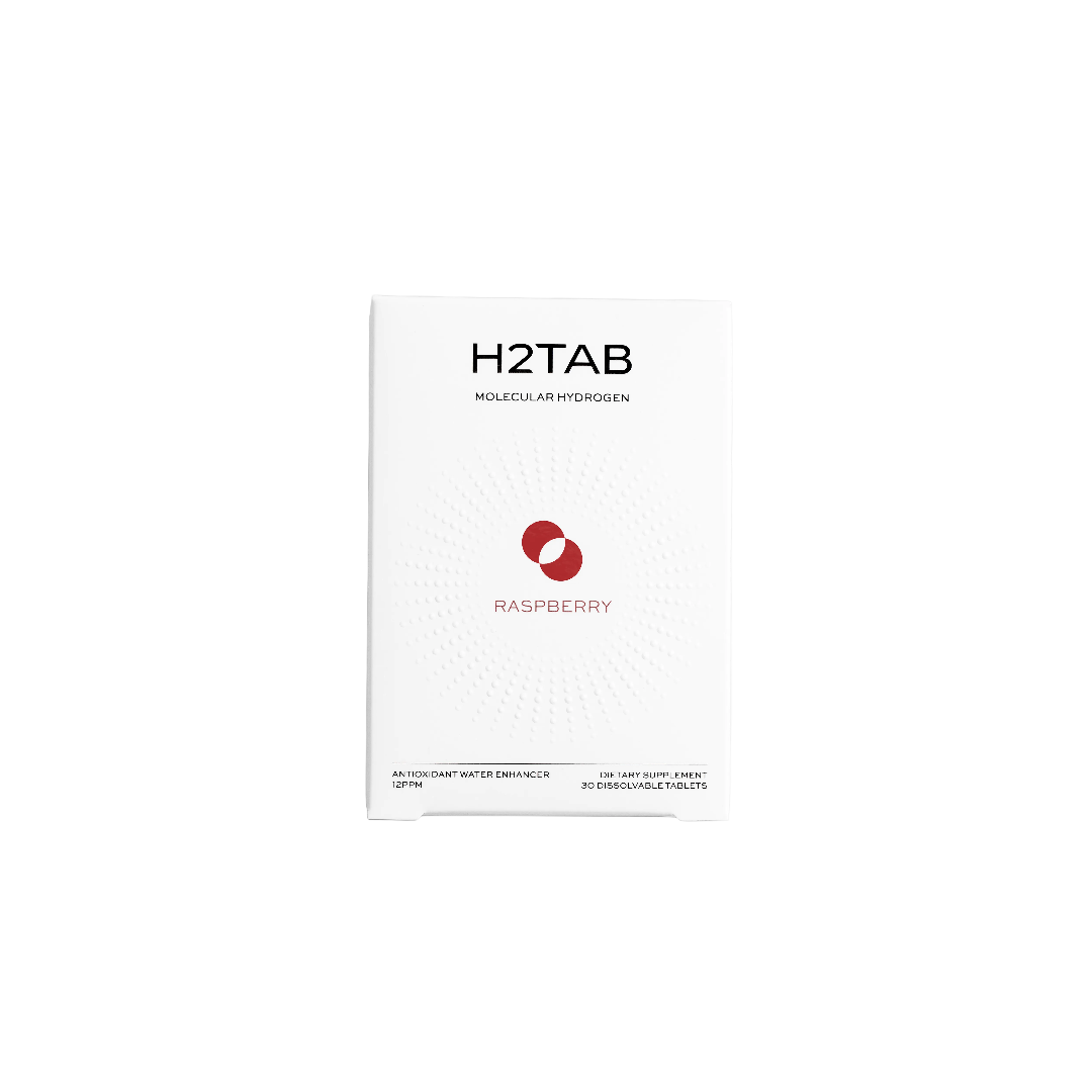 H2TAB product packaging with 'Raspberry' flavor on a white background